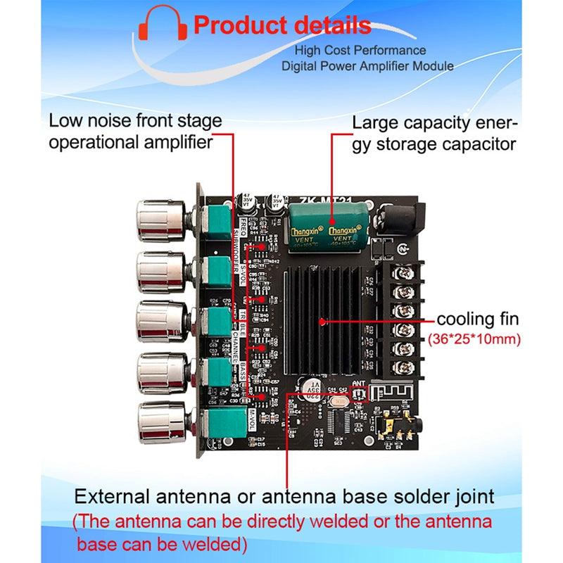 2.1-Channel Bluetooth Digital Power Amplifier Module - Nioor