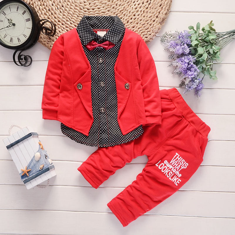 New Design Toddler Boys Casual Suit Set Boys Clothes Set Printed Suit Infant Boys Children Clothing Set