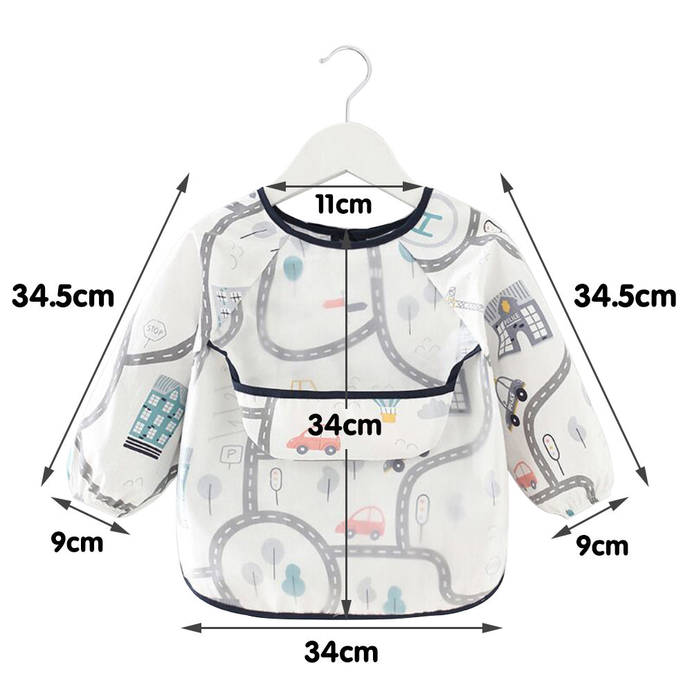 Waterproof Long-Sleeved Anti-Wear Baby Eating Clothes