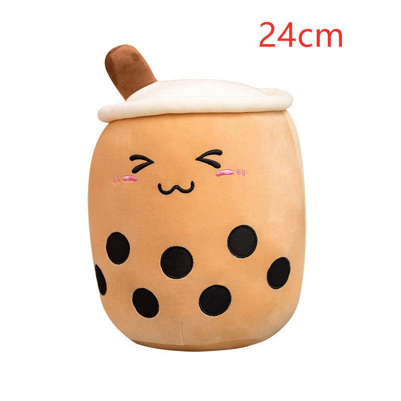 Cute Fruit Drink Plush Stuffed Soft Strawberry Milk Tea Plush Boba Tea Cup Toy Bubble Tea Pillow Cushion Kids Gift - Nioor