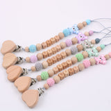 Baby products soothing beech wood mouth chain clip