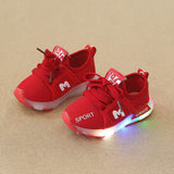 Children's sports shoes women light up - Nioor