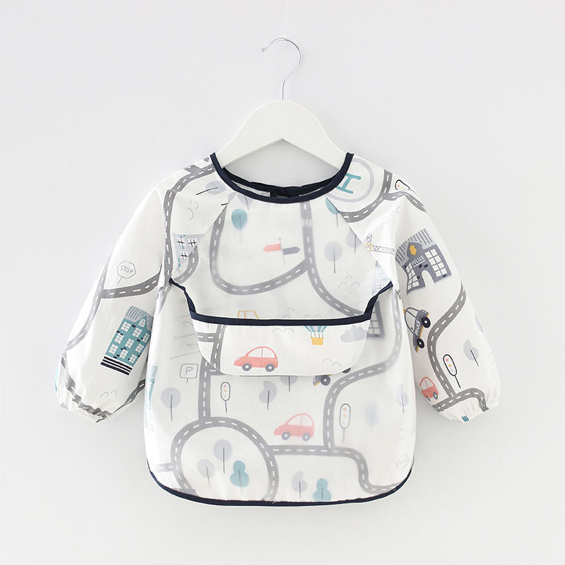 Waterproof Long-Sleeved Anti-Wear Baby Eating Clothes