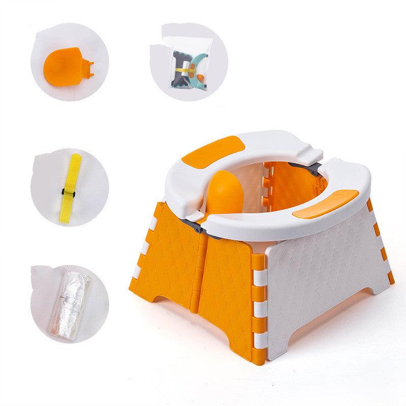 Baby Potty Training Seat Kids Toddler Outdoor Portable Folding Toilet Urinal Pot - Nioor