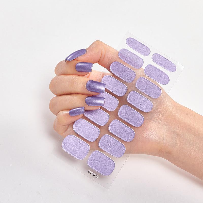 Pure Color 16 Nail Stickers - Nioor