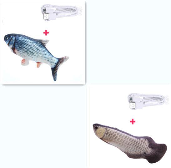 Electric Funny Cat Simulation Fish Beating Usb Jumping Cat Toy - Nioor