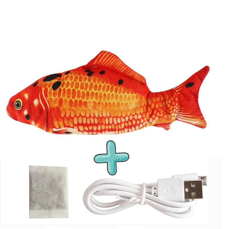 Electric Funny Cat Simulation Fish Beating Usb Jumping Cat Toy - Nioor