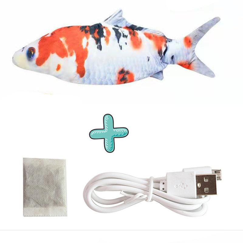 Electric Funny Cat Simulation Fish Beating Usb Jumping Cat Toy - Nioor