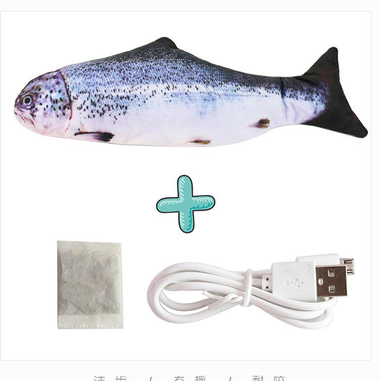 Electric Funny Cat Simulation Fish Beating Usb Jumping Cat Toy - Nioor