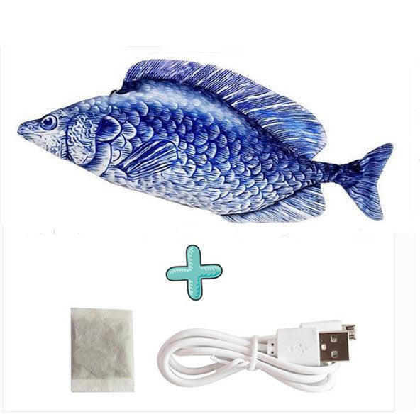 Electric Funny Cat Simulation Fish Beating Usb Jumping Cat Toy - Nioor