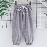 Summer New Korean Children's Clothing Children's Mosquito Pants, Western-Style Printed Casual Pants For Boys And Girls