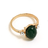Multi-Piece Ring Ring With Diamonds Exaggerated Emerald Snake-Shaped Joint Ring 7-Piece Set - Nioor