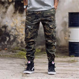 Washed Overalls Multi-pocket Camouflage Pants