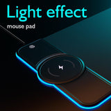 Colorful Wireless Charging Mouse Pad Fingerprint Touch Key Wireless Charging Mouse Pad Wireless Charging Mouse Pad Mouse Pad - Nioor