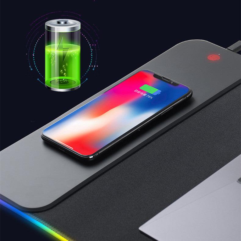 Wireless Charging Mouse Pad 10W Fast Charging Colorful Luminous Mouse Pad Super Large Gaming Mouse Pad - Nioor