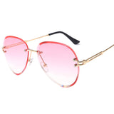 Fashion Rimless Cut-Edge Sunglasses For Women Who Are Thin, Anti-Ultraviolet Sunglasses, Driving Travel Glasses