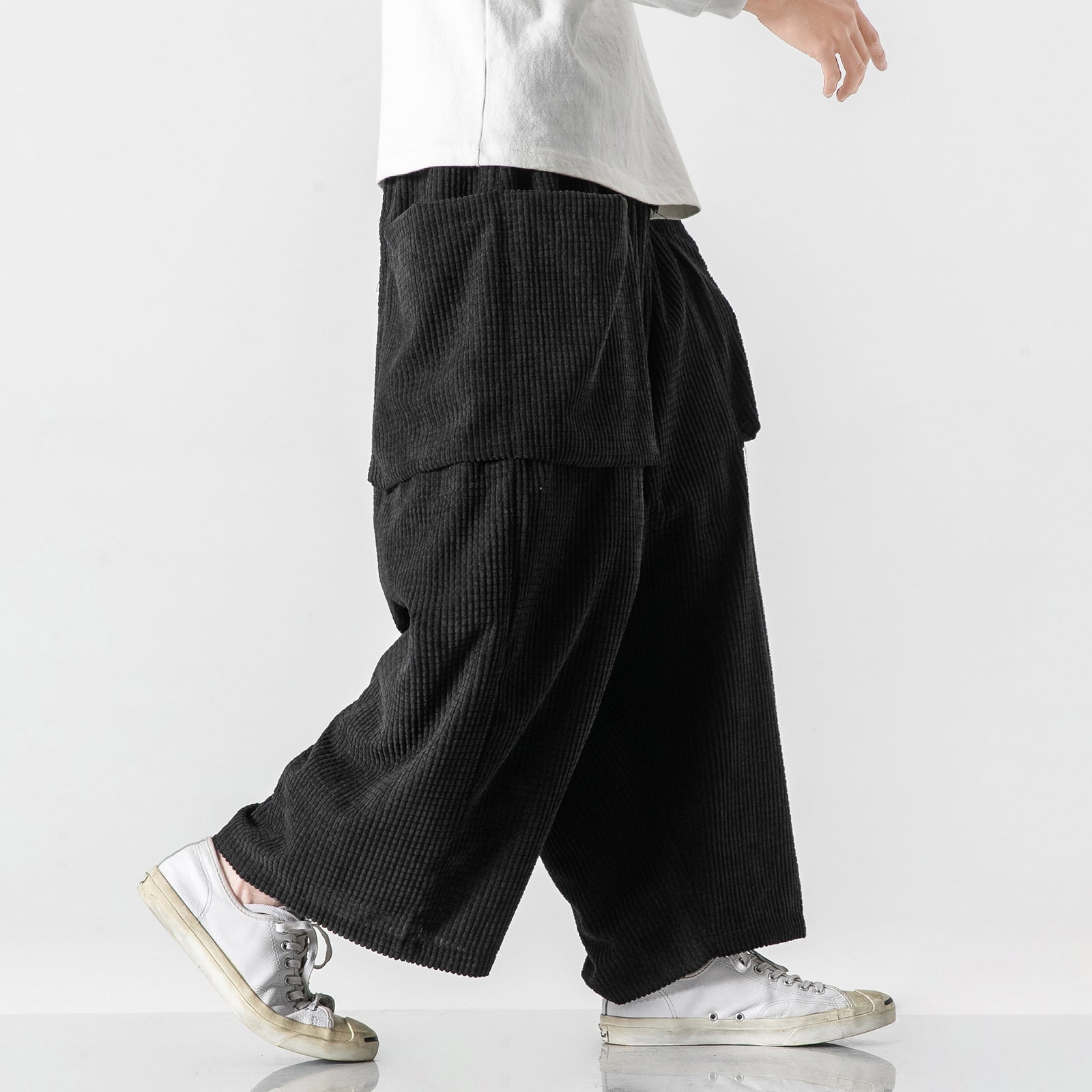 Men's Corduroy Straight Wide Leg Loose Pants