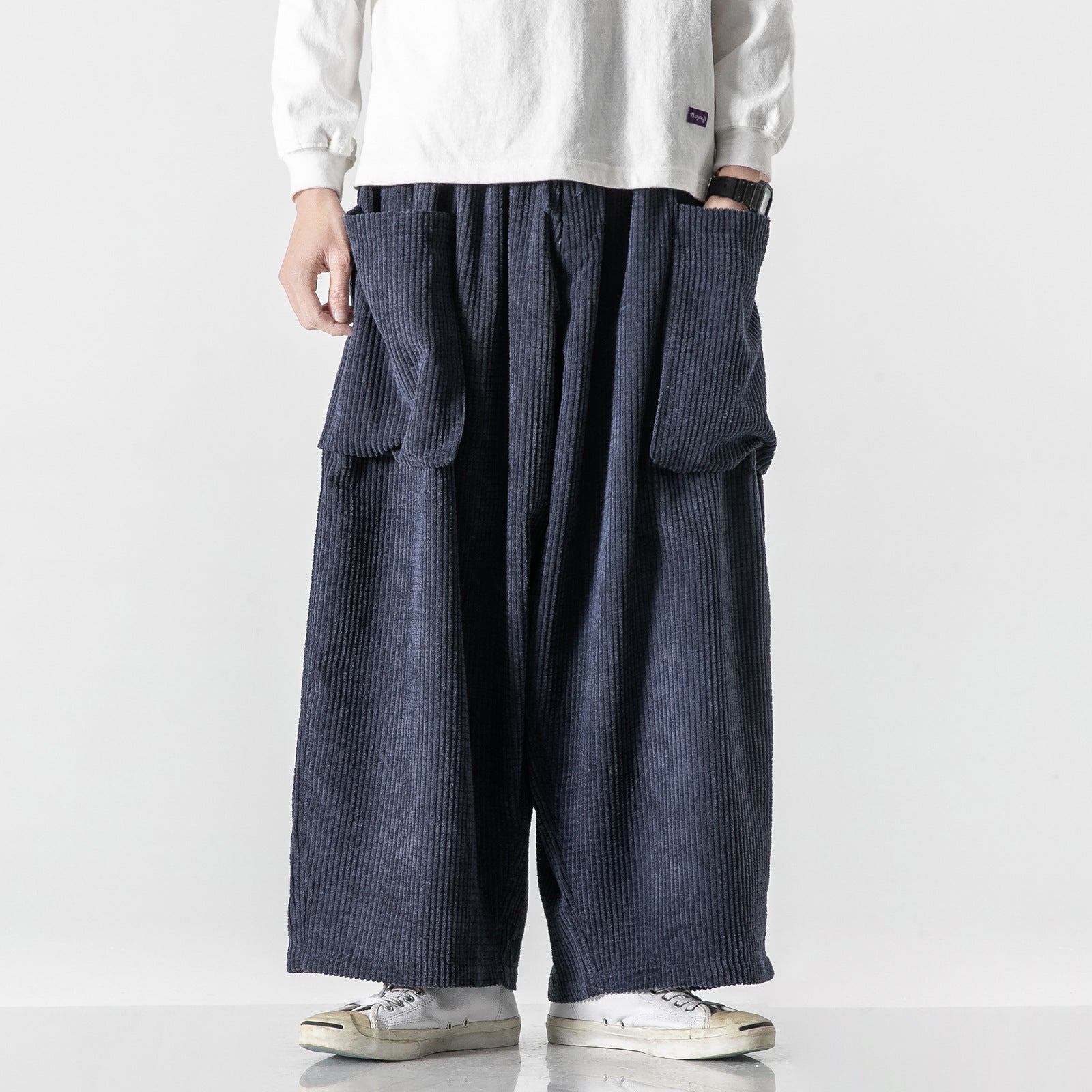 Men's Corduroy Straight Wide Leg Loose Pants