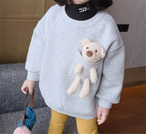 Children's Clothing Korean Girl Cartoon Bear Thickening