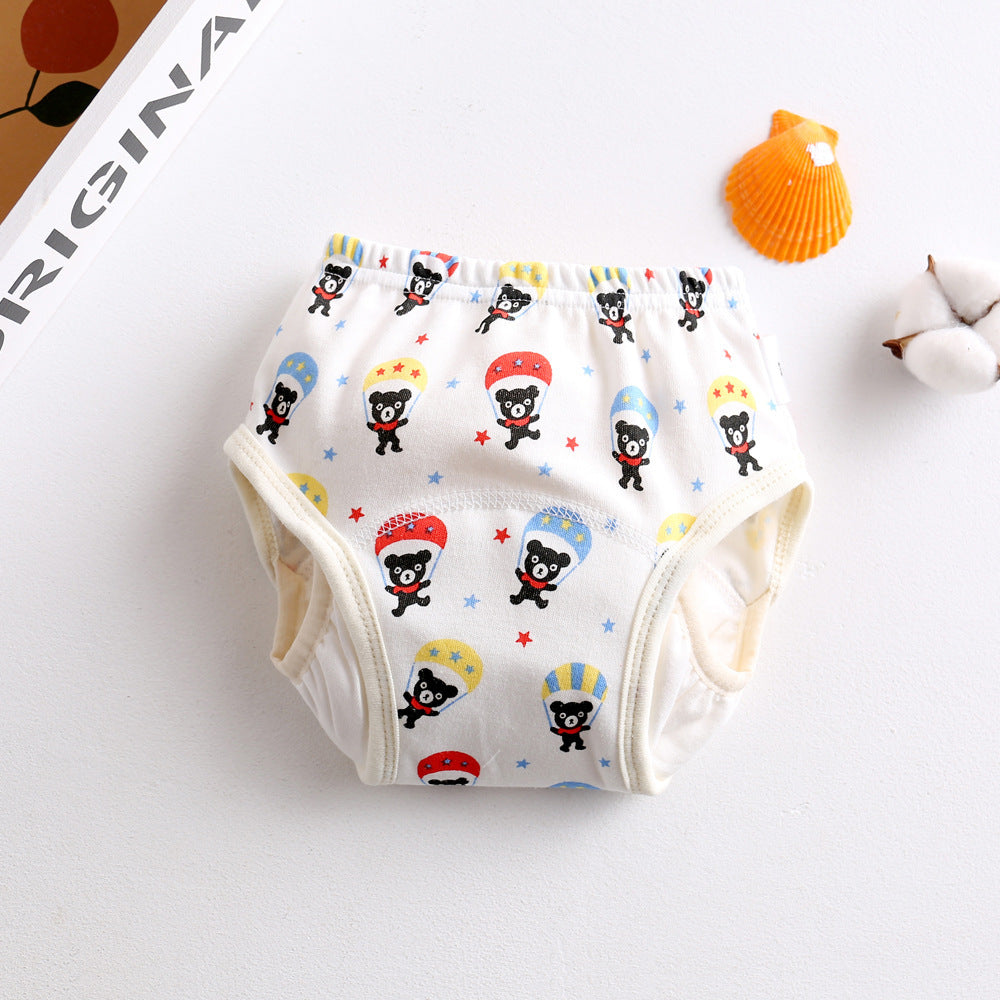 New Korean Wing Guard Baby Gauze Diaper Waterproof Diaper Cotton Diaper Pocket Baby Learning Pants Pull-Up Pants