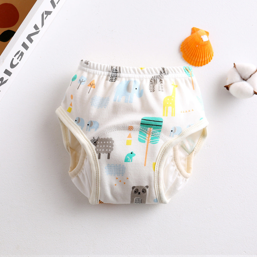 New Korean Wing Guard Baby Gauze Diaper Waterproof Diaper Cotton Diaper Pocket Baby Learning Pants Pull-Up Pants