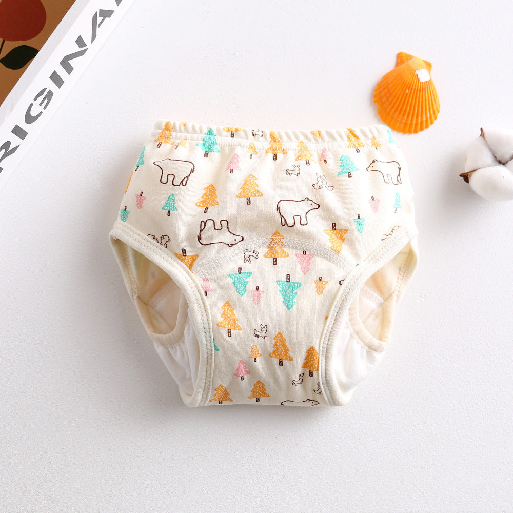 New Korean Wing Guard Baby Gauze Diaper Waterproof Diaper Cotton Diaper Pocket Baby Learning Pants Pull-Up Pants