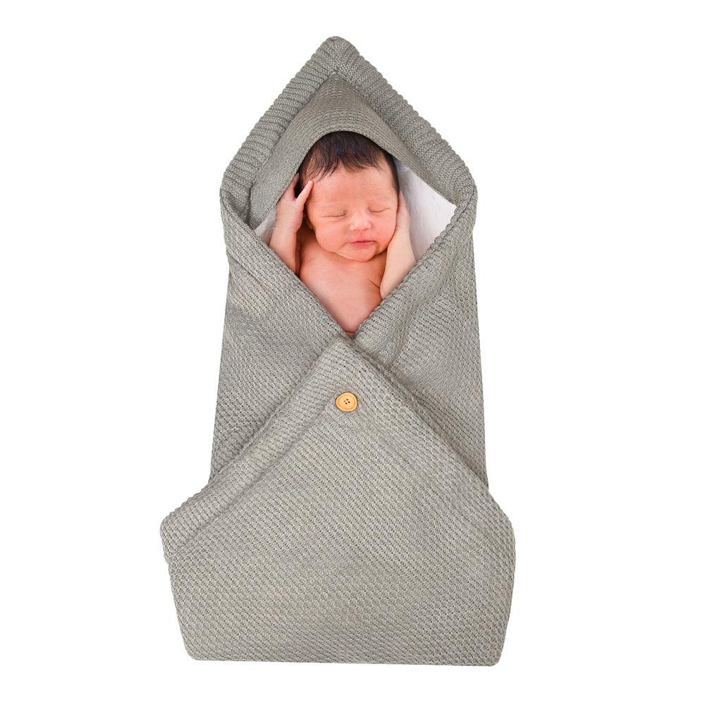 Multi-Purpose Stroller Thick Knitted Stroller Button Sleeping Bag Blanket - Nioor