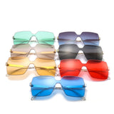 Large Square Frame 3.5 Thick Lens Sunglasses Women
