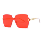 Large Square Frame 3.5 Thick Lens Sunglasses Women