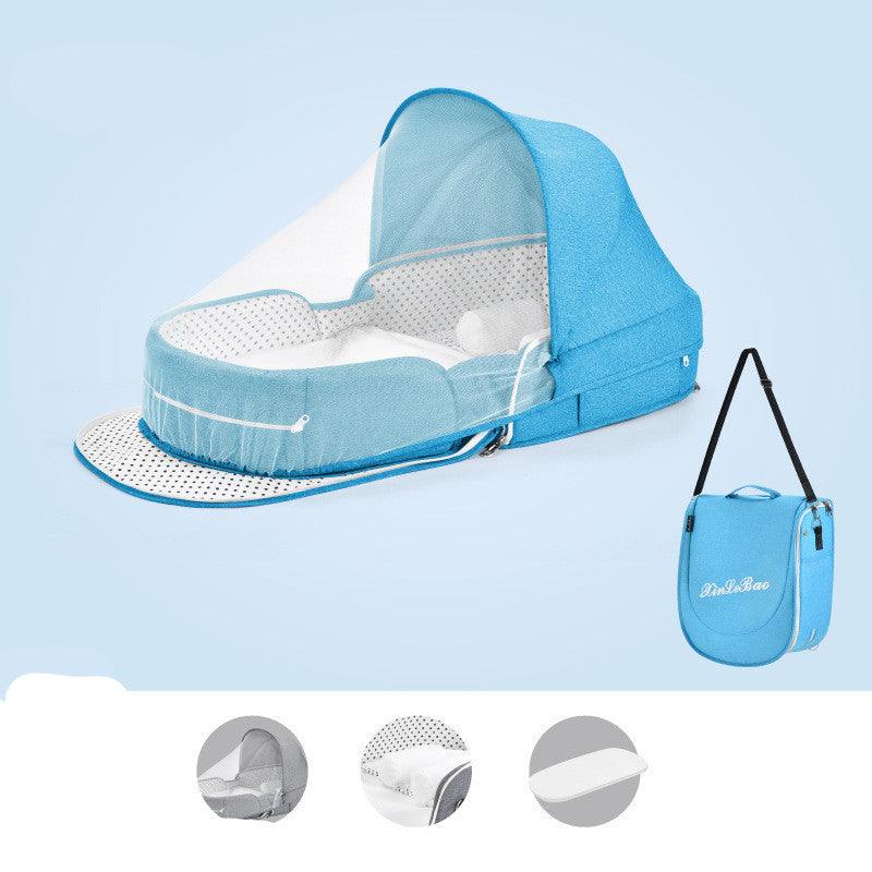 Baby Crib Multifunctional Folding Newborn Nest Toddler Bed Portable Sun Protection Mosquito Net Infant Camping Bed Travel Cot - Nioor