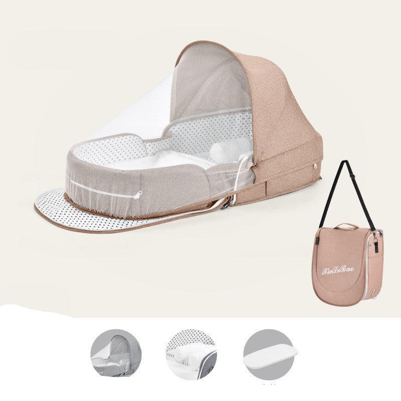 Baby Crib Multifunctional Folding Newborn Nest Toddler Bed Portable Sun Protection Mosquito Net Infant Camping Bed Travel Cot - Nioor