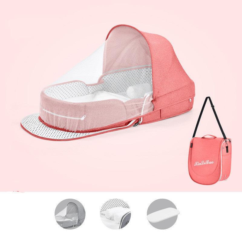 Baby Crib Multifunctional Folding Newborn Nest Toddler Bed Portable Sun Protection Mosquito Net Infant Camping Bed Travel Cot - Nioor