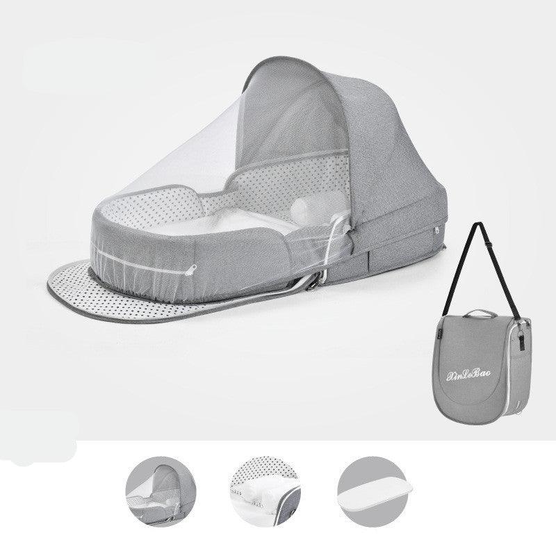 Baby Crib Multifunctional Folding Newborn Nest Toddler Bed Portable Sun Protection Mosquito Net Infant Camping Bed Travel Cot - Nioor