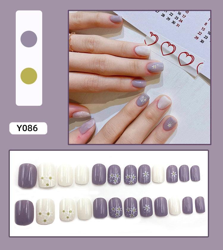 Wearable Nails Fake Nails Long And Short Detachable Net Celebrity Vibrato Finished Bride Student Pregnant Woman Nail Patch - Nioor