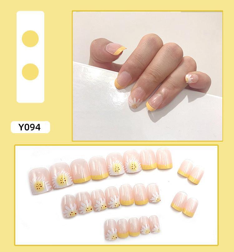 Wearable Nails Fake Nails Long And Short Detachable Net Celebrity Vibrato Finished Bride Student Pregnant Woman Nail Patch - Nioor