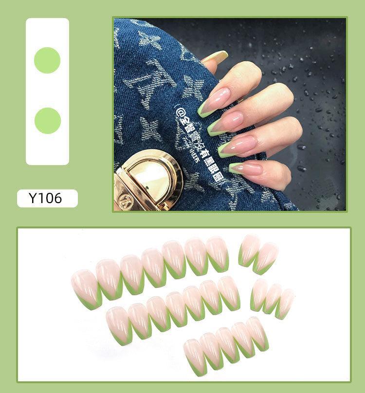 Wearable Nails Fake Nails Long And Short Detachable Net Celebrity Vibrato Finished Bride Student Pregnant Woman Nail Patch - Nioor