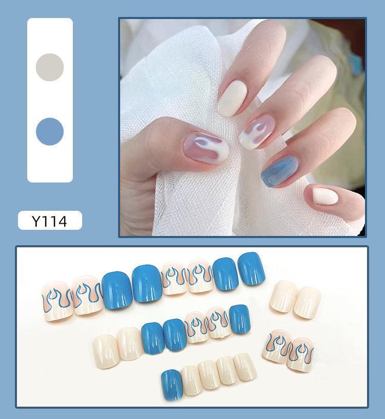 Wearable Nails Fake Nails Long And Short Detachable Net Celebrity Vibrato Finished Bride Student Pregnant Woman Nail Patch - Nioor