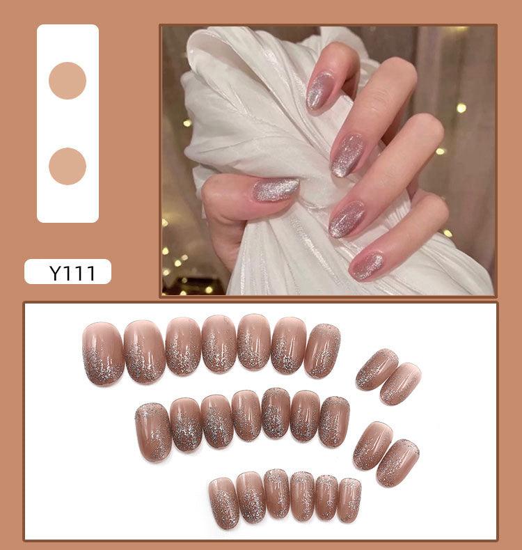 Wearable Nails Fake Nails Long And Short Detachable Net Celebrity Vibrato Finished Bride Student Pregnant Woman Nail Patch - Nioor