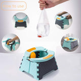 Baby Potty Training Seat Kids Toddler Outdoor Portable Folding Toilet Urinal Pot - Nioor