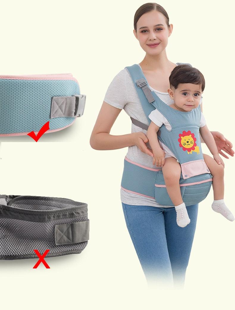 Newborn Baby Carrier Women Multifunctional Baby Carrier Baby Waist Stool Cotton T Shirts Dad Hands Free Baby Kangaroo Packet - Nioor