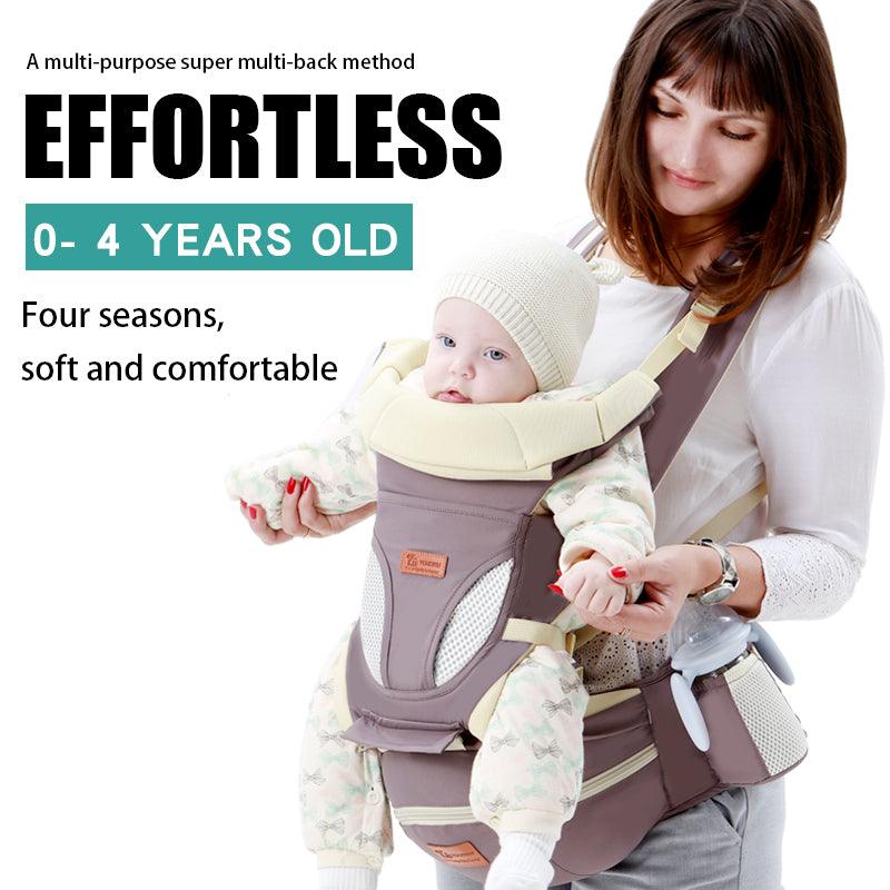 Ergonomic Baby Carrier 0-48M Baby Hipseat Carrier Front Facing Ergonomic Kangaroo Baby Wrap Sling for Baby Travel - Nioor