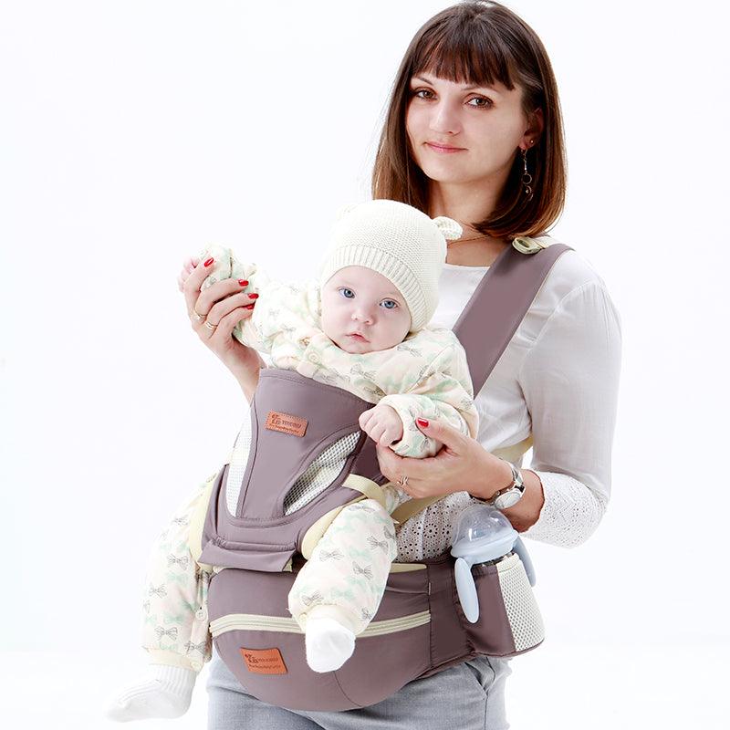 Ergonomic Baby Carrier 0-48M Baby Hipseat Carrier Front Facing Ergonomic Kangaroo Baby Wrap Sling for Baby Travel - Nioor