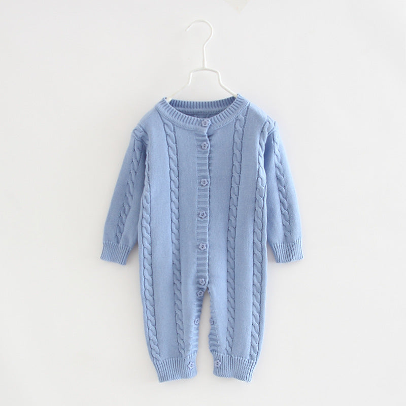 Spring and Autumn Baby Knitted Romper Winter Long Sleeve Newborn Girls Sweater Cotton Romper Baby Jumpsuit