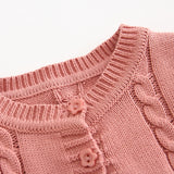 Spring and Autumn Baby Knitted Romper Winter Long Sleeve Newborn Girls Sweater Cotton Romper Baby Jumpsuit