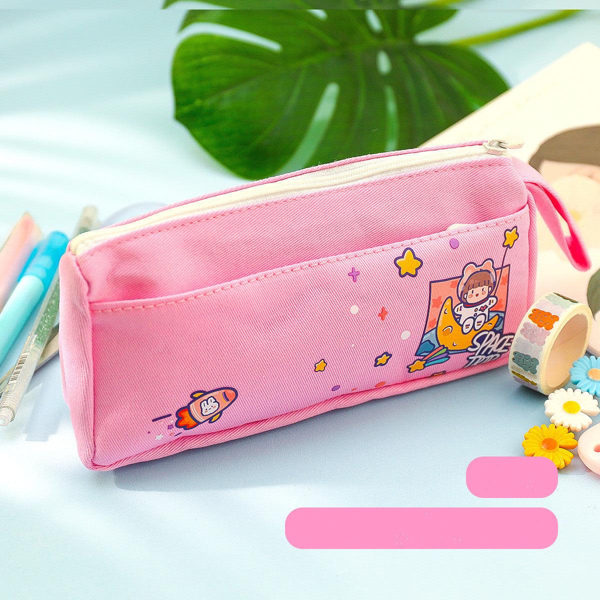 Multi-Purpose Large-Capacity Canvas Pencil Case Cute - Nioor