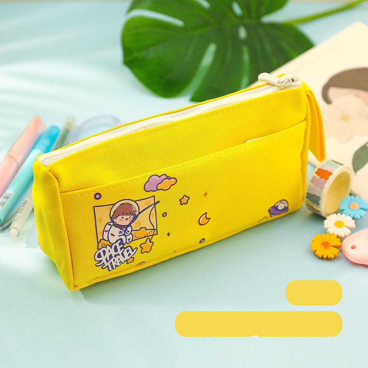 Multi-Purpose Large-Capacity Canvas Pencil Case Cute - Nioor