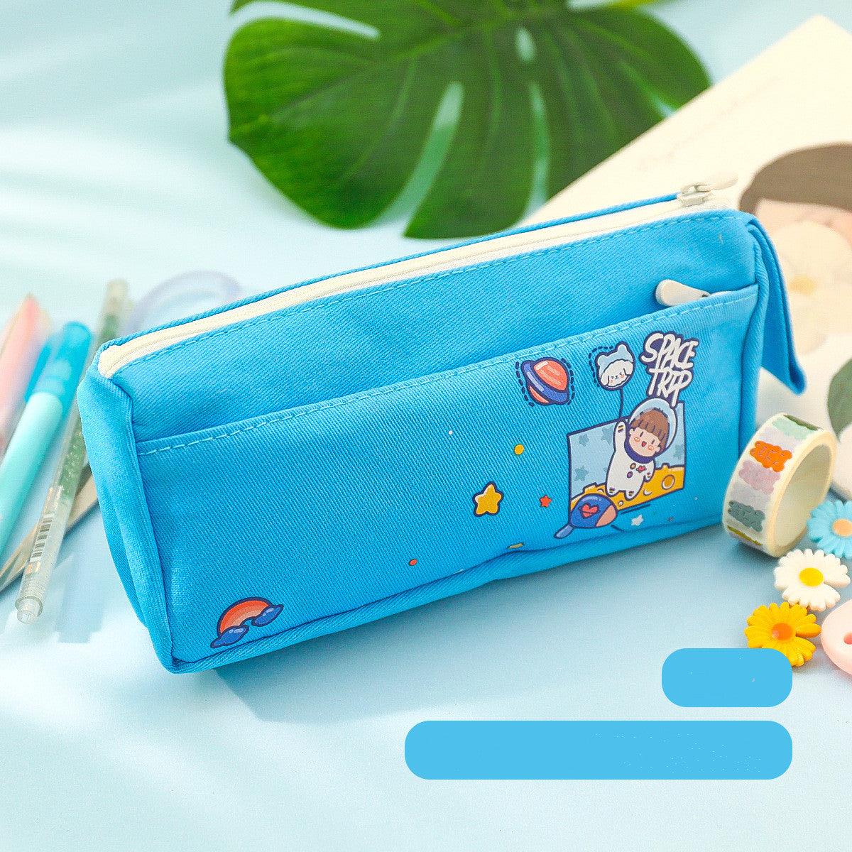 Multi-Purpose Large-Capacity Canvas Pencil Case Cute - Nioor