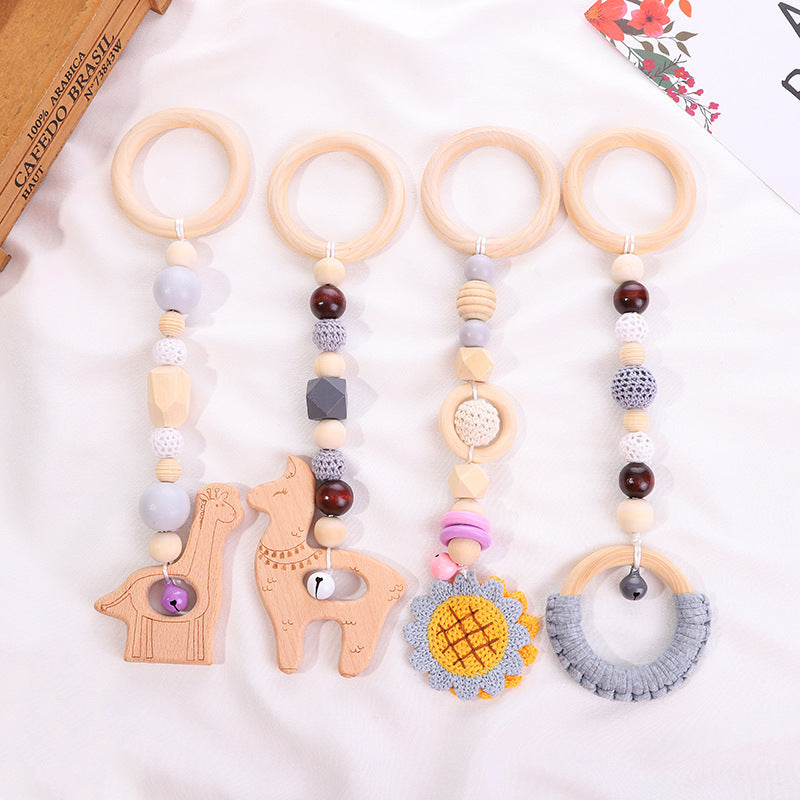 Wooden Ring Camel Rhea Gum Rattle Pendant