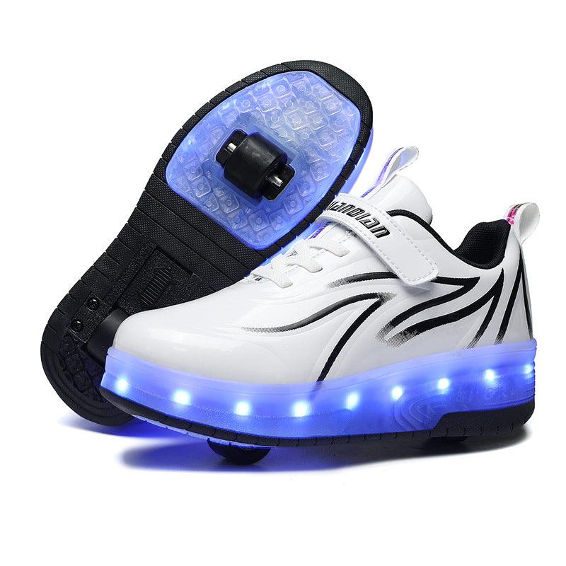 Foreign Trade Skating Shoes Wholesale And Wholesale On Behalf Of Men, Women And Children Adult Blast Walking Shoes Single Wheel Led Colorful Lights Manufacturers - Nioor