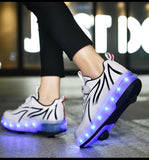 Foreign Trade Skating Shoes Wholesale And Wholesale On Behalf Of Men, Women And Children Adult Blast Walking Shoes Single Wheel Led Colorful Lights Manufacturers - Nioor